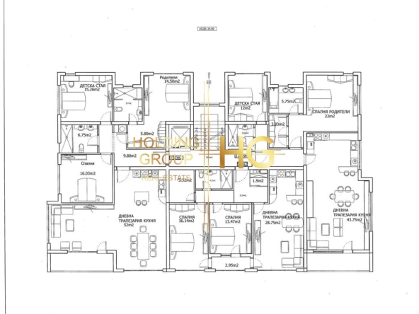 HOLDING GROUP real estate предлага просторен апартамент с ТРИ спални в чисто нова сграда! - 0