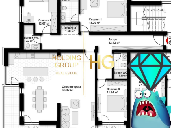 4-стаен - Варна, Владиславово - 0