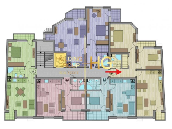 тристаен апартамент в нов жилищен проект в централна част на град Варна. - 0