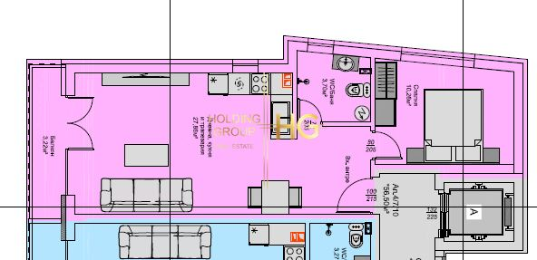 Двустаен апартамент в м-т Ален Мак - 0