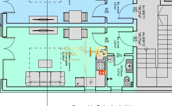 Едностаен апартамент в м-т Ален Мак . - 0