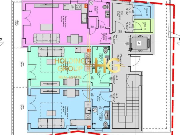 едностаен апартамент с дворче в м-т Ален Мак - 0